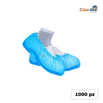AJSIA Sovra scarpe elasticizzati in CPE usa e getta Copri scarpa monouso 1000 pz