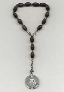 Vintage Katholischer Rosenkranz / Rosenkranz Kind von Prag Medaille Italien - Bild 1 von 2