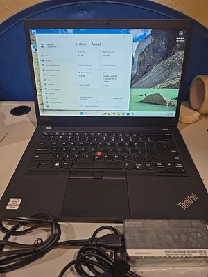 Lenovo ThinkPad T14s Gen 1 i7-10610U 16GB DDR4 128GB NVMe Win 11 Pro - Image 1 of 4