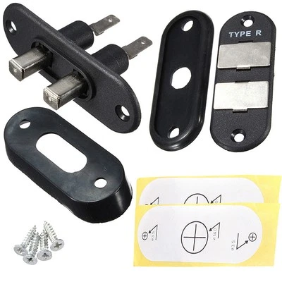 Black Sliding Door Contact Switch Set For Van Central Locking Systems Car Alarm - Image 1 of 4