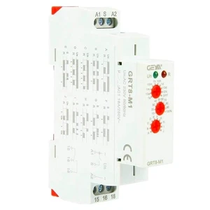 GRT8 M1 10 Function Multifunction Delay Timer Relay AC 230V DIN Rail Mount - Picture 1 of 12