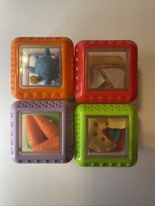 Fisher Price Peek a Boo Blocks Educativo Sensorial Pulpo Zanahorias Pastel Sandwich - Imagen 1 de 5