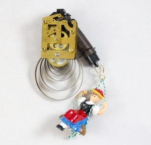 Vintage Spring Action Lady on Swing Cuckoo Clock Mechanism Part - Picture 1 of 7