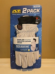 2 pair Mechanix Wear Cold Weather Hand Protection Leather Gloves M Medium * NEW - Picture 1 of 5
