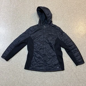 Spyder Black Therma Web SPFFM015-001 Water Resistant Full Zip Jacket Women Sz XL - Picture 1 of 9