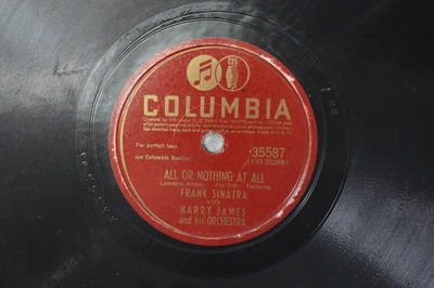 Frank Sinatra Harry James - All or Nothing at All/Flash Columbia 78RPM Foto 1 de 4