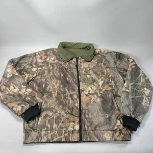 Browning Camouflage Full Zip Fleece Outdoor Hunting Reversible Jacket Mens Sz L - Picture 1 of 9