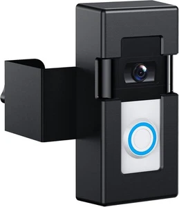 Anti-Theft Video Doorbell Mount ,Adjustable No-Drill Mounting Bracket Black - Picture 1 of 6