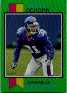2023 Topps Composite 1973 Topps Football Chrome Jason Sehorn Green Refractor  - Picture 1 of 1
