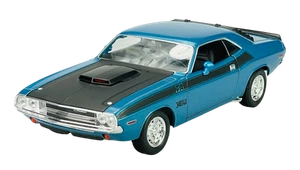 WELLY 1970 DODGE CHALLENGER T/A BLUE 1:24 DIE CAST METAL MODEL NEW IN BOX - Picture 1 of 6