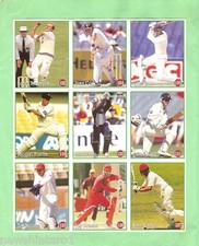 #T314.   #7.  1997/98 SELECT CRICKET STICKER SAMPLE PROMOTIONAL  UNCUT SHEET