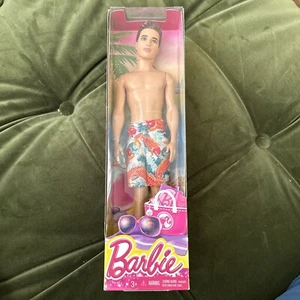 BARBIE Ken Beach Day Surf 2013 Mattel BCN28 Holding Beach Shorts Board RARE!!! - Picture 1 of 5