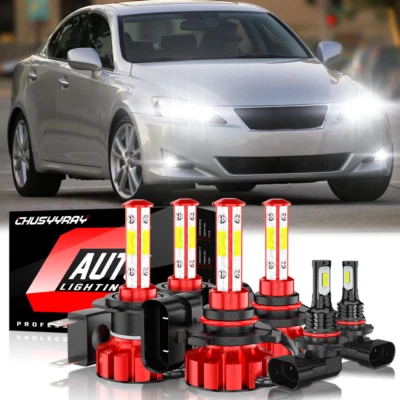 Para Lexus ES350 2007 2008 2009 6x 6000K Bombillas LED Faro Alto Bajo + Luz Antiniebla Foto 1 de 4