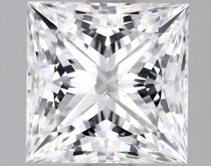 1.51 Ct Princess cut E color VS2 Clarity IGI Certified CVD Diamond