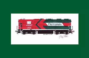 Ferromex GP38-2 #2006 11"x17" stampa opaca firmata Andy Fletcher - Foto 1 di 1
