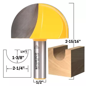 2-1/4 Zoll Durchmesser Core Box Router Bit - 1/2 Zoll Schaft - Yonico 19110 - Bild 1 von 1