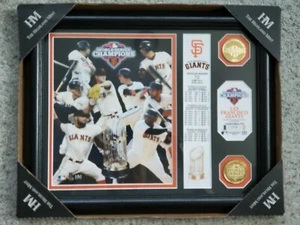 SF Giants Highland Mint 2012 World Series Champion Gold Coins and picture framed - Picture 1 of 5