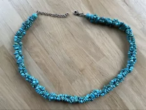 Edelsteinkette, Türkis, QVC, verlängerbar 43-47,5cm - Bild 1 von 8