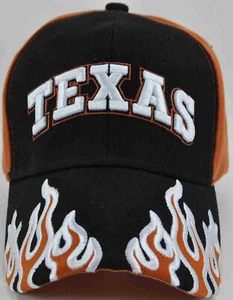 NEU! FLAME TEXAS TX CAP MÜTZE SCHWARZ ORANGE - Bild 1 von 3