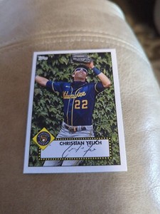2021 TOPPS SERIES 1 1952 TOPPS REDUX CHRISTIAN YELICH #T52-50 MILWAUKEE BREWERS