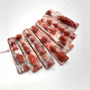 7 PIEZAS - Cáscara de ostra espinosa natural cuentas de pico druso graduado rojo NUEVO HAZLO TÚ MISMO - Imagen 1 de 8
