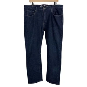 Eddie Bauer Straight Leg Dark Wash Denim Jeans Blau Größe 40 x 32 Freizeit Arbeit - Bild 1 von 11