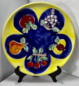 Italian La Musa Hand Painted 12-1/4” Serving Platter Excellent Used Condition - Picture 1 of 2