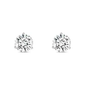 IGI E/VVS 2 Ct Round Lab Created Grown Diamond Earrings 14K White Gold Martini - Picture 1 of 4