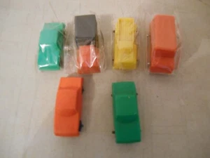 #1091#--- VTG 1950s Cracker Jack Toy Cars 6 Pcs Plastic - Picture 1 of 2