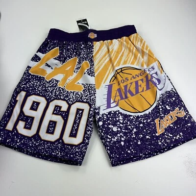 Pantalones Cortos Mitchell & Ness Los Angeles Lakers Jumbotron Madera Dura Clásicos Foto 1 de 4