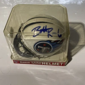 Riddell Football Helm Mini Tennessee Titans Auto Graphed Brett Kern - Bild 1 von 7