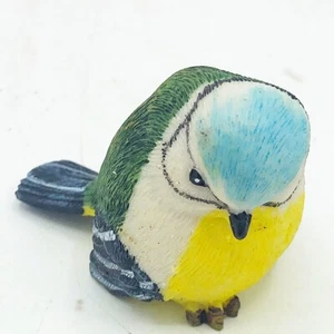 Natural Spring Bird With Blue Head Small Resin Figure - Picture 1 of 6