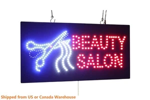Letrero de salón de belleza corte de pelo peluquero neón led ventana tienda letrero de negocios - Imagen 1 de 8