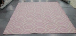 PINK / IVORY 8' X 8' Square Stained Rug, Reduced Price 1172700664 DHU556C-8SQ - Picture 1 of 4