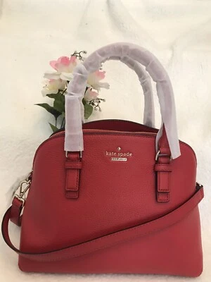 NWT Kate Spade Jackson Street Lottie Red Carpet Satchel Bag Cow Leather  $348 - Image 1 of 4