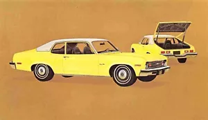 Chevrolet 1974 Nova Custom Schrägheck Coupé Auto Auto Werbung Postkarte - Bild 1 von 2