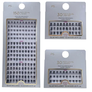 Primark PS 30 Pack Individual False Lashes Eyelashes SHORT & Adhesive Glue