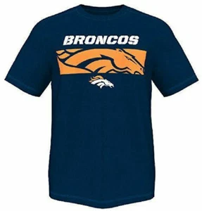 Denver Broncos Mens Short Yardage 14 Synthetic Short Sleeve T Shirt - Picture 1 of 5