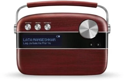 Saregama Carvaan Premium Hindi - Portable Music Player 5000 Songs Cherrywood Red - Image 1 of 4