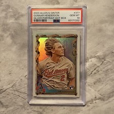 2023 Allen & Ginter Gunnar Henderson Silver Portrait SP Rookie Card PSA 10 POP 1