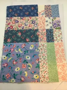 32 PC 5 Inch Quilting Fabric Charm 16 Designs 2 Each Rotary Cut 5FS643 Free Ship - Picture 1 of 4