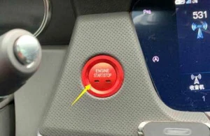 For Cadillac CT6 2016-2020 Red Aluminum Alloy One-Button Start Switch Cover 1PCS - Foto 1 di 6