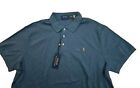New Polo Ralph Lauren Mens Classic Fit Soft Polo S/S Shirt Lt Teal Size 2XL