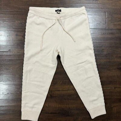 Pantalones de chándal para mujer Lauren Ralph Lauren mezcla de cachemir cordón crema talla 1X Foto 1 de 4