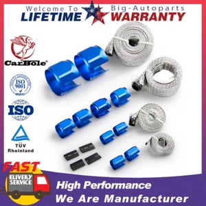 12.0 ft. Radiator Hose Sleeving Kit Stainless Steel Braided Dress-Up Hose Cover - Picture 1 of 13