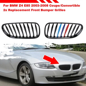 2pcs Front Bumper Kidney Grilles For BMW Z4 E85 2003-2008 Coupe/Convertible - Picture 1 of 9