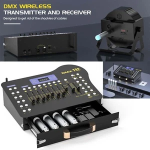 Controlador DMX Inalámbrico Cajón 2.4G 192 Canales Transmisor 4 Receptor DJ Escenario - Imagen 1 de 9