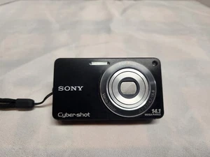 Sony Cyber-Shot DSC-W350 Digital Camera 14.1 MP 4x Zoom Black Tested For Parts - Picture 1 of 8