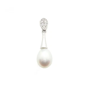 Colgante de plata 925 AURORA GEMS® 25,5x8 mm con perla de agua dulce - Imagen 1 de 1