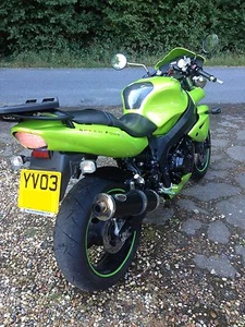 Triumph SPEED FOUR 2002-2006 Black round ROAD LEGAL Performance exhaust - Picture 1 of 3